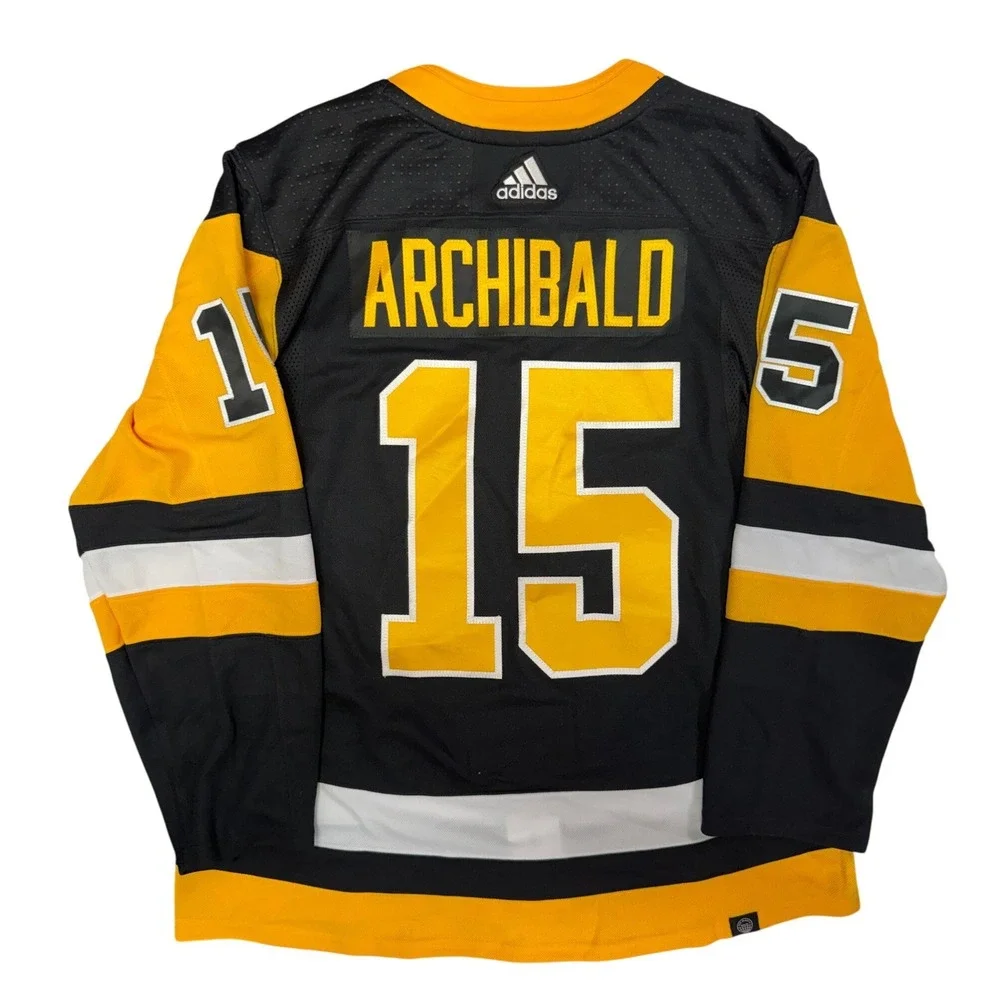 Adidas Pittsburgh Penguins Josh Archibald 15 NHL Jersey Primegreen Mens 54 Black
